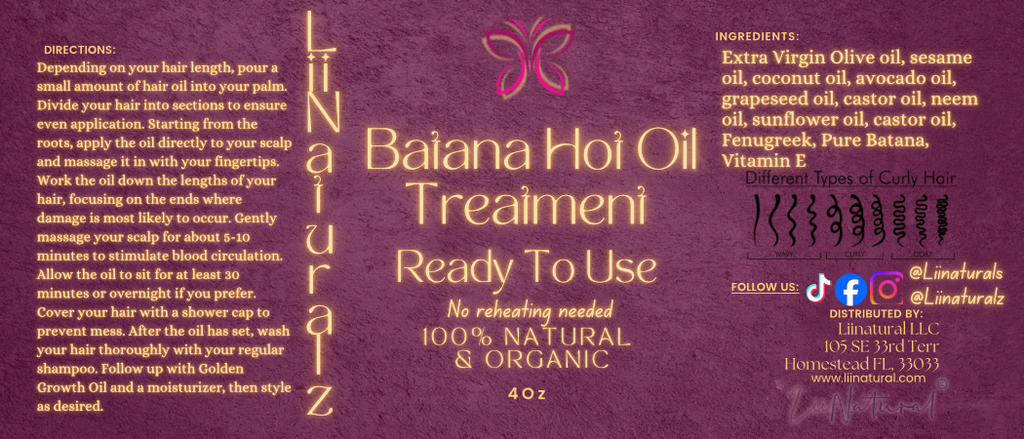 Raw Batana Hot Oil Treatment(ready to use) 4oz Organic & Natural