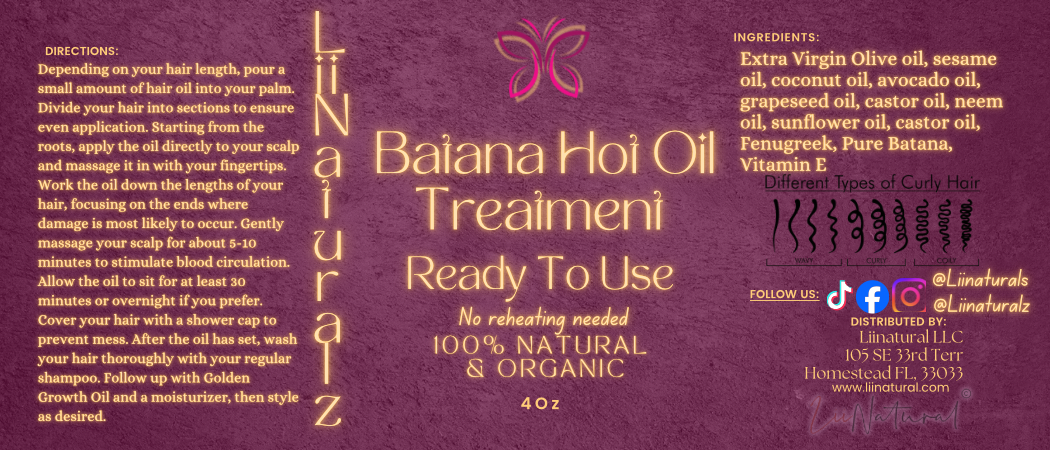 Raw Batana Hot Oil Treatment(ready to use) 4oz Organic & Natural