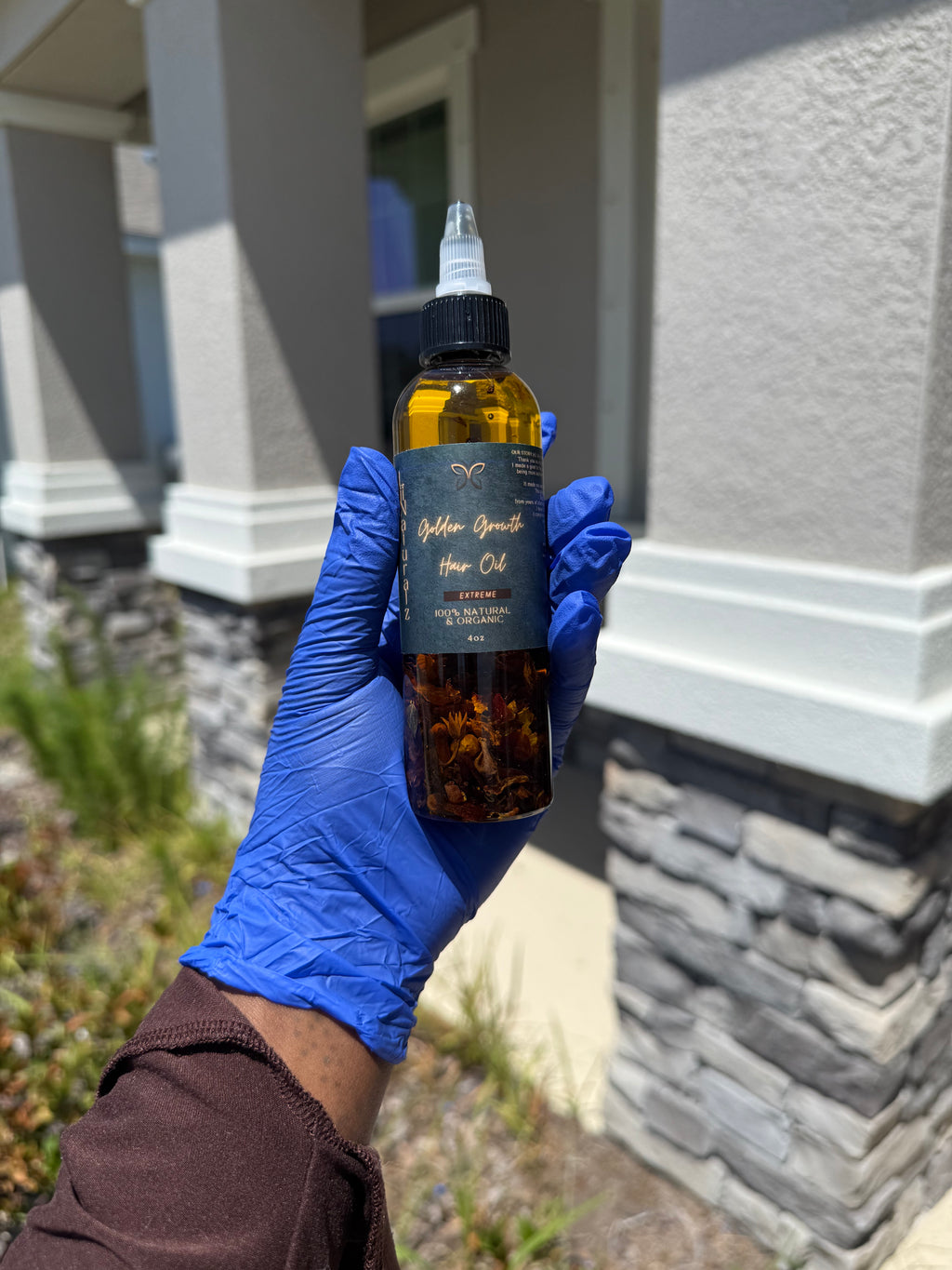 Ayurvedic & Cloves Hair Growth Oil 4oz Duo Handmade Healthy Haircare & Scalp Treatment to promote hair & nail growth