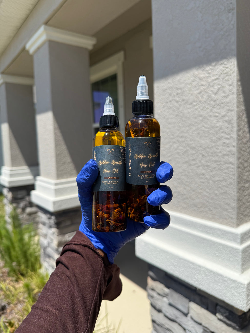 Ayurvedic & Cloves Hair Growth Oil 4oz Duo Handmade Healthy Haircare & Scalp Treatment to promote hair & nail growth