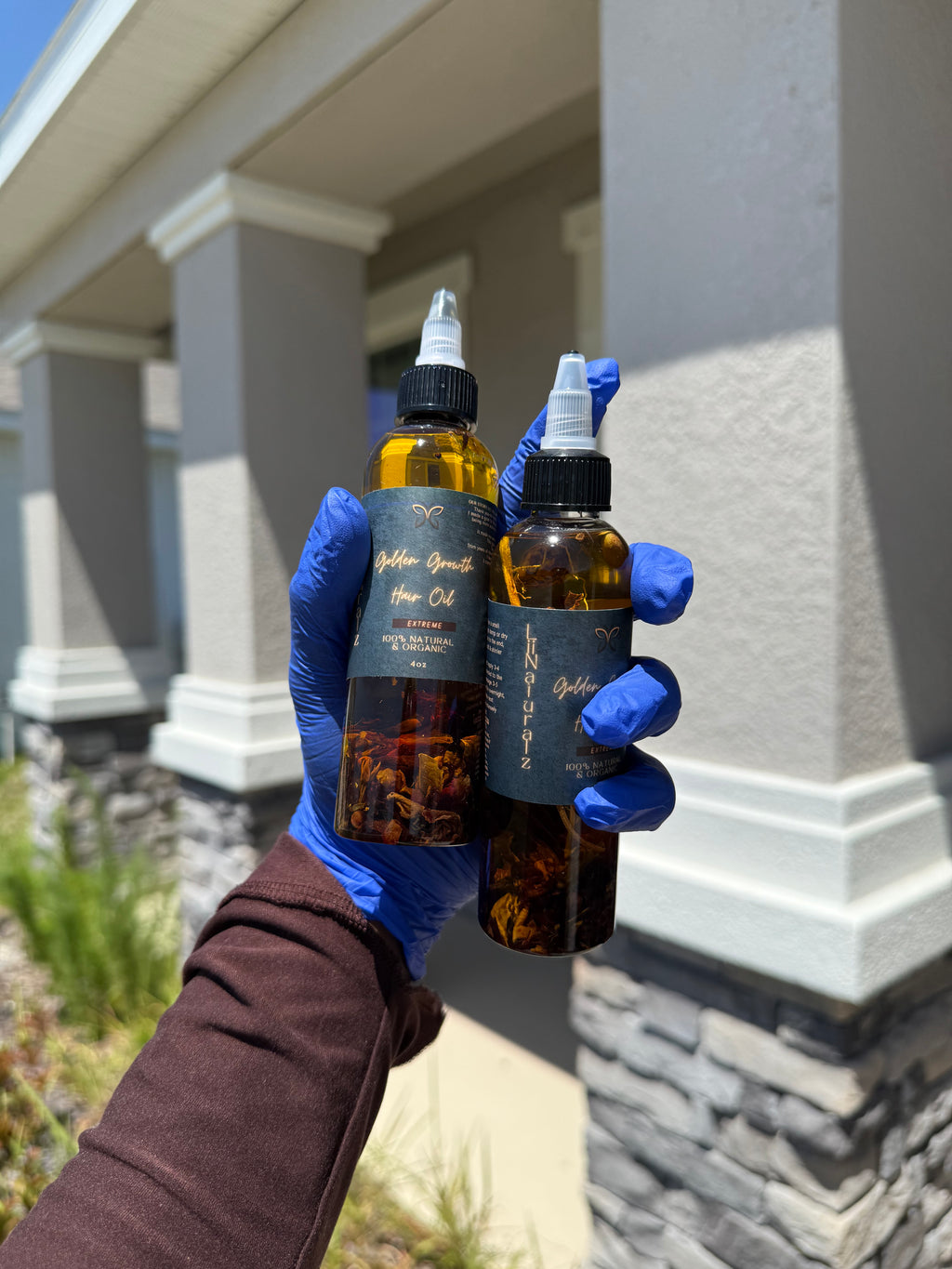 Ayurvedic & Cloves Hair Growth Oil 4oz Duo Handmade Healthy Haircare & Scalp Treatment to promote hair & nail growth