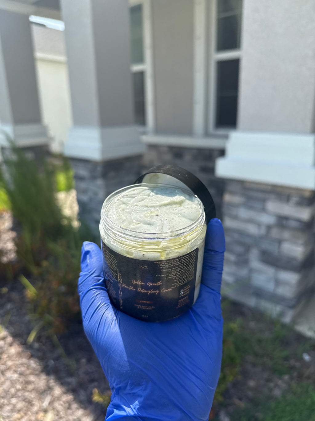 Golden Growth Chebe & Clove Pre-Poo Detangling Cream 6oz Haircare Moisturizer Before Shampoo Hair Treatment Mask Hydrating Repair for Type 4 Hair Moisture Daily