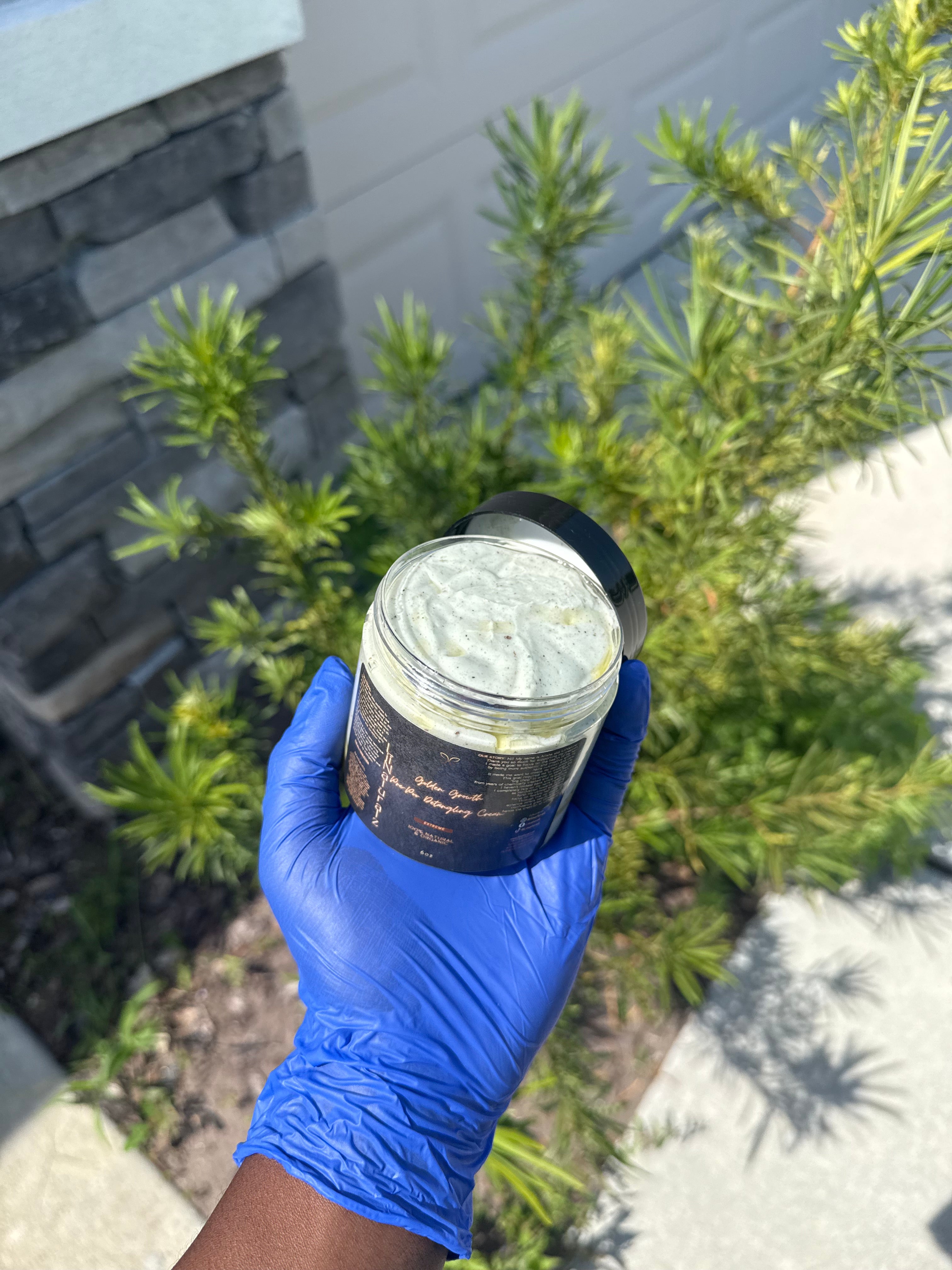 Golden Growth Chebe & Clove Pre-Poo Detangling Cream 6oz Haircare Moisturizer Before Shampoo Hair Treatment Mask Hydrating Repair for Type 4 Hair Moisture Daily