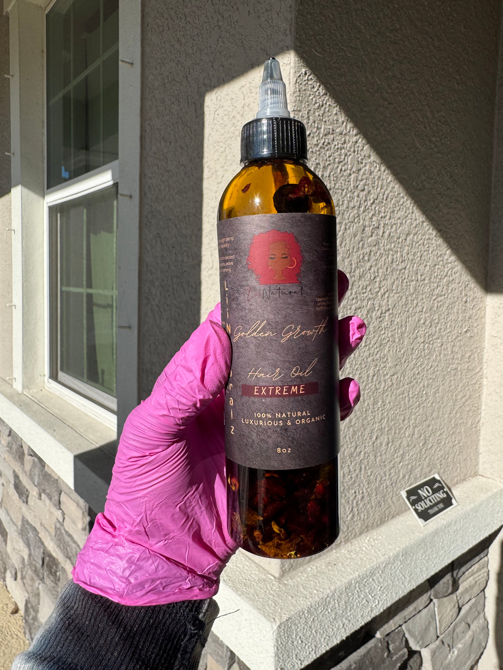 Linaturalz Golden Growth Hair Oil with Red Rose Petals & Cloves + Ayurvedic Herbs Infused