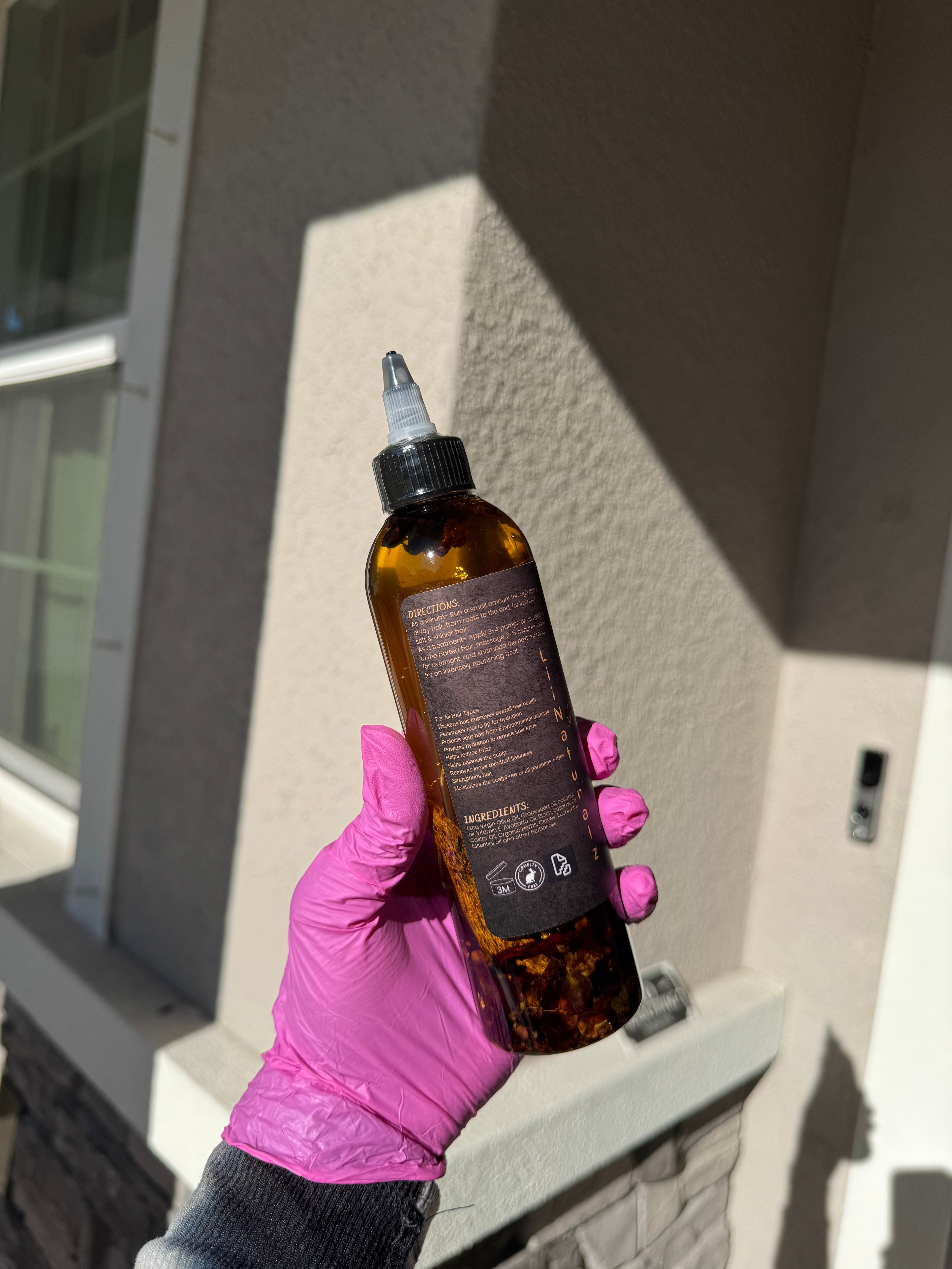 Linaturalz Golden Growth Hair Oil with Red Rose Petals & Cloves + Ayurvedic Herbs Infused