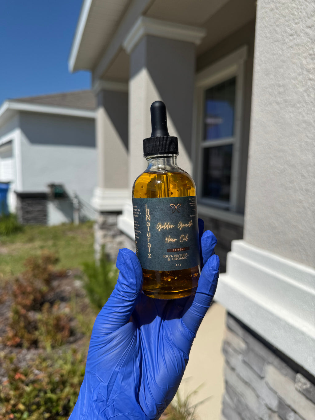 Golden Growth Batana & Clove Hair Balm & 24kgold Hair Growth Oil - 100% Organic Blend for Fast Hair Growth & Scalp Repair - 4oz Set