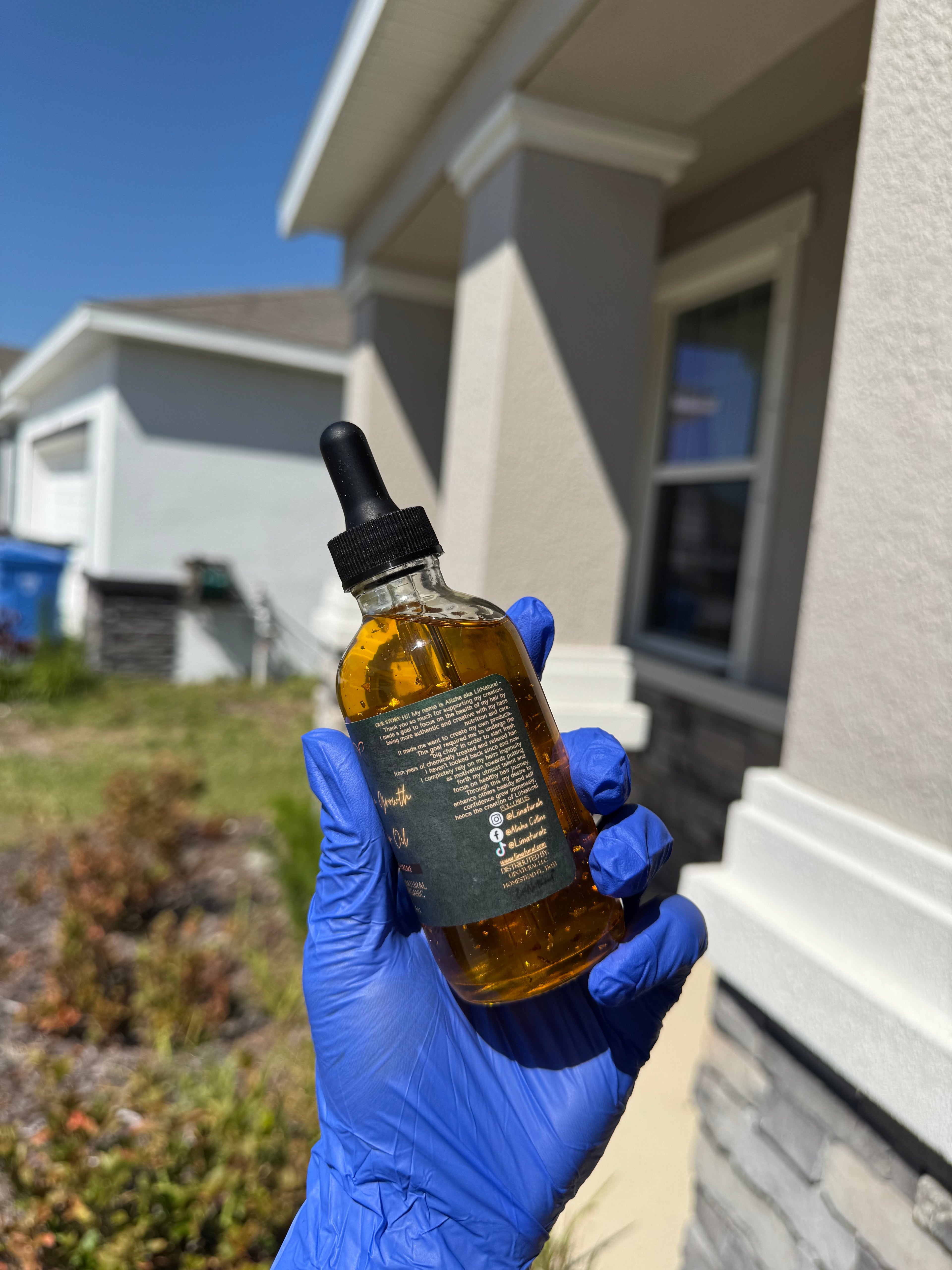 24kGold Growth Hair Oil Ayurvedic Infused 4oz Chemical & Cruelty Free Herbal Blend for All Hair Types