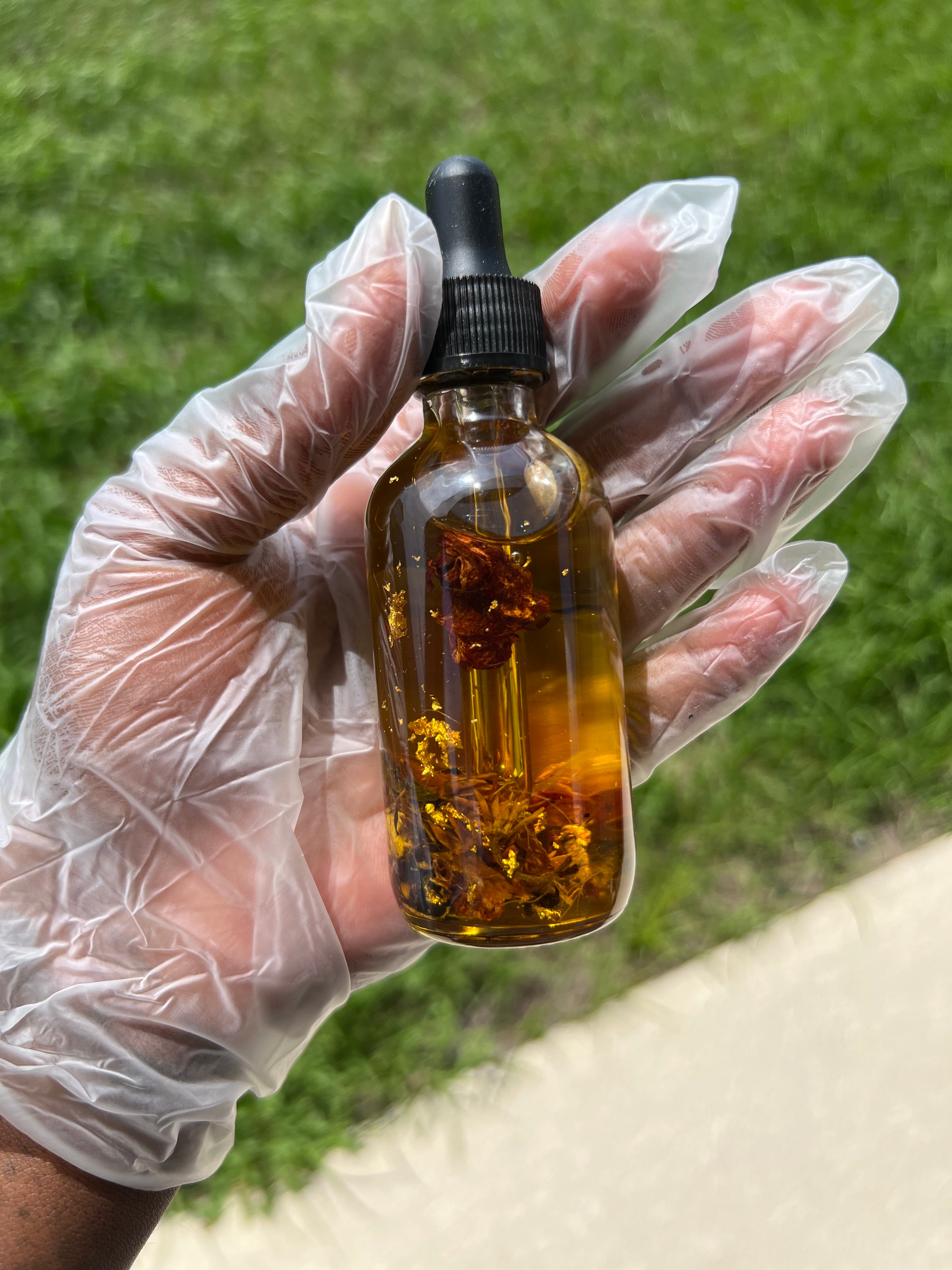 Golden Growth Hair Oil - Handmade Nourishing Moisturizer for Smooth & Hydrated Scalp - 2oz Bottle for Healthy Hair Care Routine