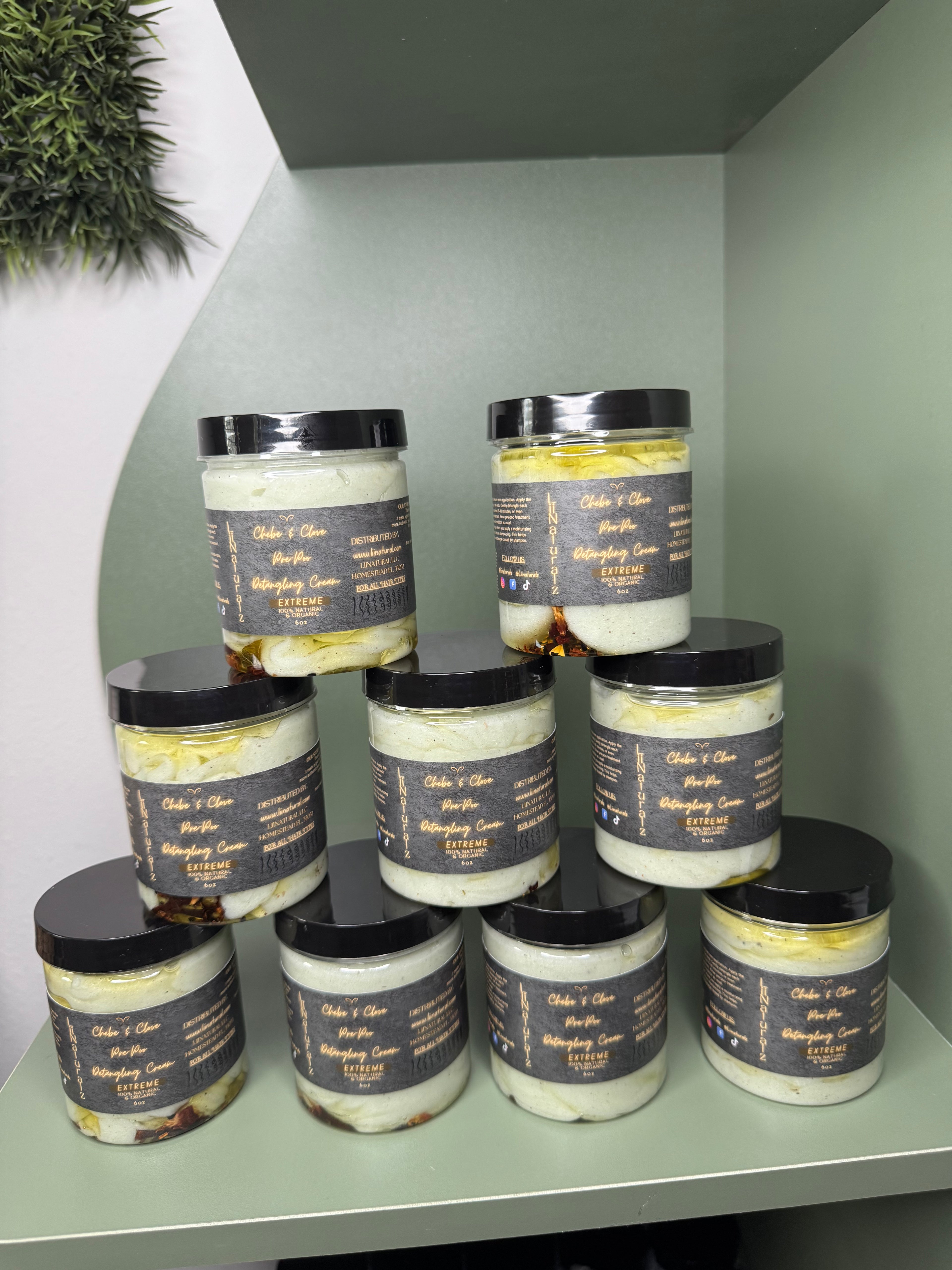 Golden Growth Chebe & Clove Pre-Poo Detangling Cream 6oz Haircare Moisturizer Before Shampoo Hair Treatment Mask Hydrating Repair for Type 4 Hair Moisture Daily